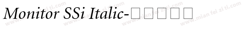 Monitor SSi Italic字体转换